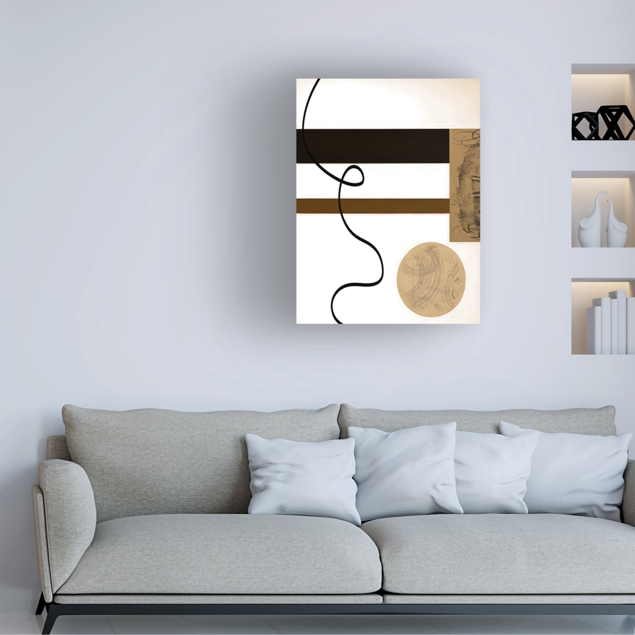 Canvas Wall Art - FootePrint Art 'Outset' Wall Art for Living Room, Bedroom, or Office Décor by Trademark Fine Art - 35 x 47 Inches