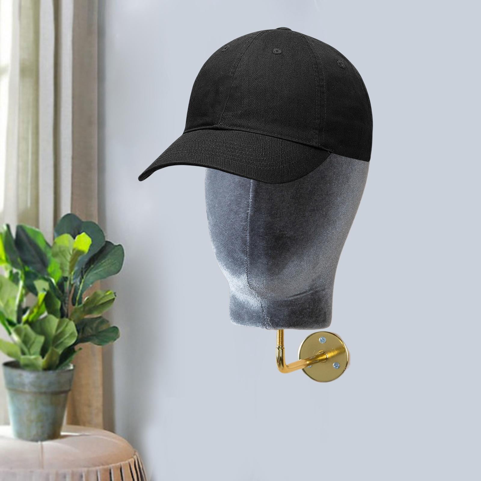 Serenable Mannequin Head Model, Wall Mount Holder, Multipurpose Storage Hanger Hanging Stand Glasses Beginner Grey velvet