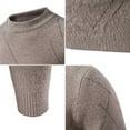 thumbnail image 4 of Dolkfu Striped Men Sweater Slim Fit Pullover Yellow Sweater Casual Crew Neck Mens Knit Shirt M, 4 of 8