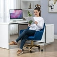 thumbnail image 2 of NORDICANA Velvet Home Office Chair Rolling,Modern Swivel Task Study Armchair with Adjustable Height for Living Room, 2 of 9