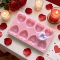 thumbnail image 2 of Heart Shaped Silicone Molds 8-Cavity Chocolate Candy Tray for s Baking Non-Stick Food Grade DIY Valentine's Treats(Pink-8-Cavity), 2 of 6