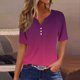 thumbnail image 4 of Camisetas Casuales de Mujer con Cuello en V Camiseta de Color Sólido, Manga Corta Casual Top para el Uso Diario, 4 of 5