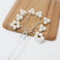 thumbnail image 4 of Getacota Accesorios para el cabello de novia, accesorios para el cabello, perlas, diamantes de imitación, cristal plateado, flor, hoja, vid, peine lateral, tocados, alfileres dulces para mujeres y niñ, 4 of 5
