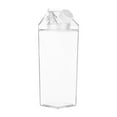 thumbnail image 2 of 2x Botella de agua de cartón de leche transparente cuadrada Botella de leche de 500 ml 1000 ml Botella de portátil simple para deportes Actividad, 2 of 9