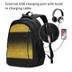 thumbnail image 2 of Fotbe Gold Glitter Gradient Mochila con Estampado y Puerto USB para Hombre y Mujer, Mochila Antirrobo, Mochila de Viaje, Mochila Escolar, Mochila Universitaria, 2 of 7