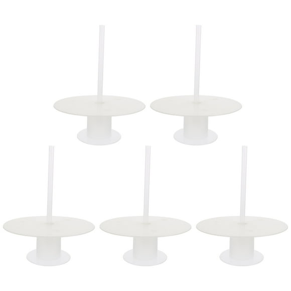 Shisuyan 5 Sets Cake Tier Kit White PP Support Minimalist Design Home Users