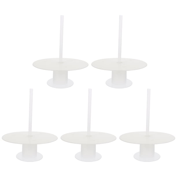 EeaseMX 5 juegos de soportes sencillos para apilar tartas, bases de plástico para tartas de cumpleaños