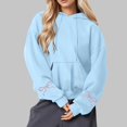 thumbnail image 2 of Fashion Hoodie for Womens Pullover Plus Size Casual Printed Round Neck Long Sleeved Loose Hooded Sweatshirts, 2 of 5