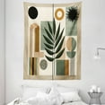 thumbnail image 2 of Ambesonne Monstera Tapestry Wall Hanging, Nature Mid Century Boho, 60"x80", Beige Evergreen Sepia, 2 of 3
