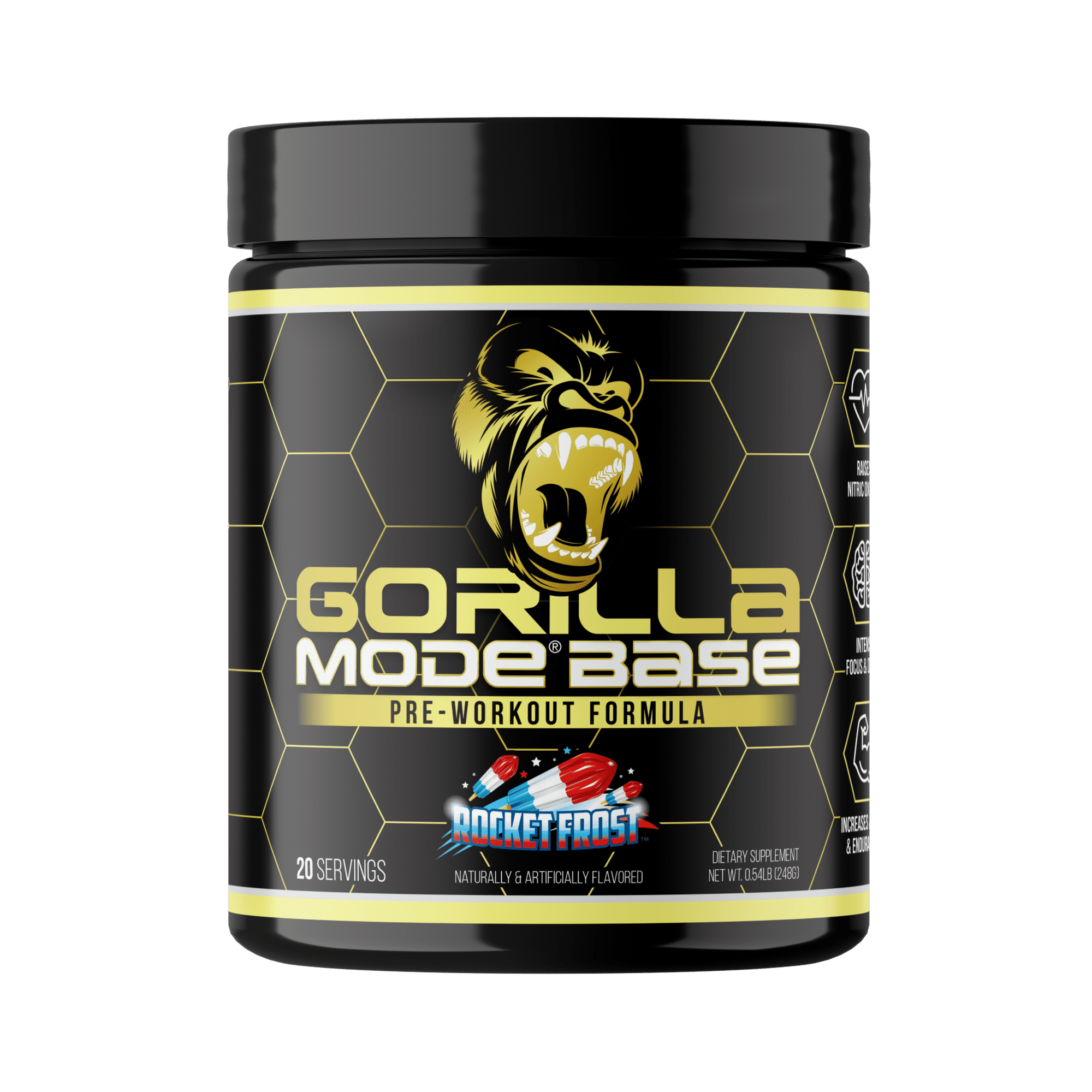 Gorilla Mind Base Pre-Workout, Bombsicle/Rocket Frost 20 servings