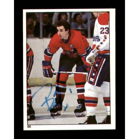 Bob Gainey Autographed 1983-84 Topps Stickers Card #66 Montreal Canadiens SKU #251486