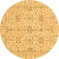 thumbnail image 1 of Ahgly Company Indoor Round Oriental Brown Traditional Area Rugs, 8' Round, 1 of 1