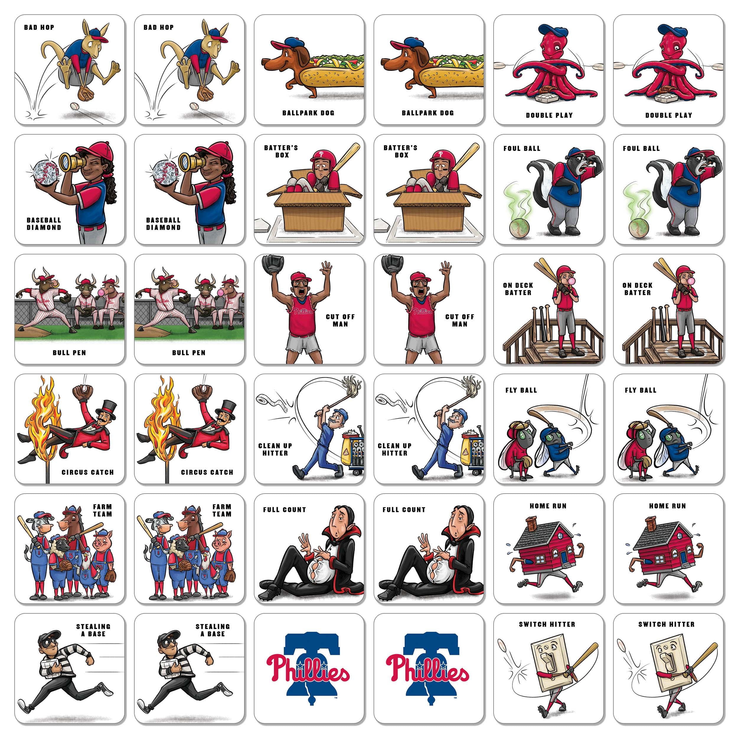 YouTheFan MLB Philadelphia Phillies Memory Match Game
