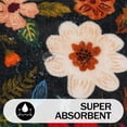 thumbnail image 6 of Flower Bathroom Runner Rug Non Slip, Large Long Bathroom Rug Cute Floral Bath Mat for Bedroom Hallway Kitchen, Soft Plush Washable Black Shower Rug, 6 of 6