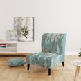 thumbnail image 3 of Designart "Blue April Tree" Upholstered Traditional Accent Chair - Arm Chair, 3 of 5