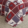 thumbnail image 3 of Green Essen Queen Quilt Buffalo Rustic Bear Bedding Red Bedspread Polyester Lightweight Coverlet, 3 of 7