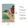 thumbnail image 2 of 1922 Italian Grand Prix at Monza Race Track - Milan Italy - Vintage Car Racing Poster by Aldo Mazza - 8 x 12 inch Vintage Wood Art Sign, 2 of 4