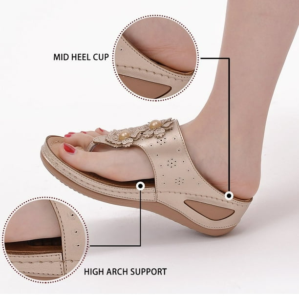 MesaSe Womens Wedge Sandals with Arch Support Shoes Summer Massage Function Casual Sandals Walmart