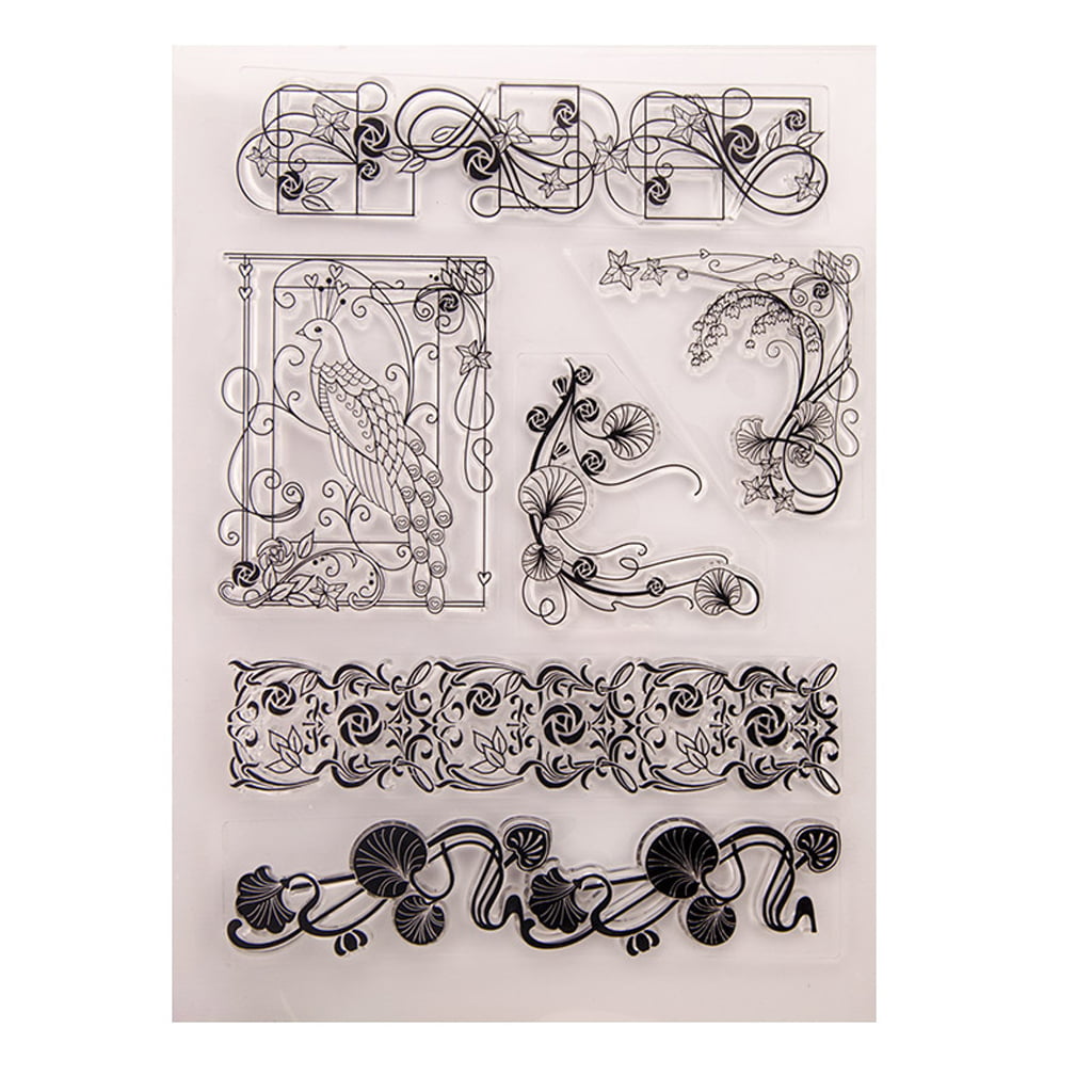 1 pcs Flower vine Design Clear Transparent Stamp DIY Scrapbooking/Card Makingpcs