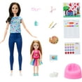 thumbnail image 4 of Barbie Art Therapy Playset with 2 Dolls, Pet & Accessories, Shirt on Small Doll Rotates Emoji, 4 of 6