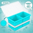 thumbnail image 2 of Silicone Freezer Tray with Lid – 2-Cup Soup Freezer Container Molds, Large Ice Cube Trays for Freezing Soup, Sauce & Broth, Meal Prep & Food Storage – Oven & Dishwasher Safe, 4-Pack 4 Color, 2 of 6