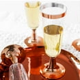 thumbnail image 5 of 6pcs Plastic Champagne Flutes Premium Disposable Clear Cups Prefect for Wedding and Party, 5 of 9