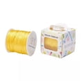thumbnail image 2 of U8MO 70m/roll Nylon Thread Rattail Satin Cord Chinese Knot Craft Beading String 1mm-Gold, 2 of 3