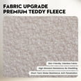 thumbnail image 5 of COMHOMA Convertible Futon Sofa Bed Upholstered Futon Couch Teddy Velvet Sleeper Sofa, White, 5 of 12