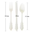 thumbnail image 4 of Transemion Plastic Forks Spoons Knifes Silverware Decor Party White 18.5cm 1Set, 4 of 6