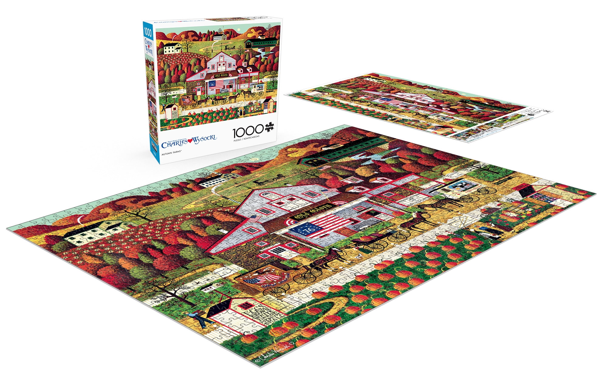 Buffalo Games 1000-Piece Autumn Farms Interlocking Jigsaw Puzzle for Adults Ages 14+