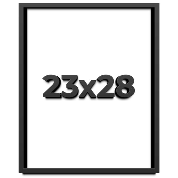 23x28 Shadow Box Frame Black | 1 inches Deep Real Wood Contemporary Shadowbox Display Frame | UV