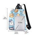 thumbnail image 3 of FORMRS Women's Travel Backpack Purse Anti-Theft Hidden Pockets Casual Shoulder Bag, Blue Halloween Ghosts, 3 of 7