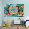 thumbnail image 6 of Sweet Happy Beach Hawaiian Style Birthday Backdrop Banner Poster Beach Hawaiian Style Birthday Party Decorations Beach Hawaiian Style Birthday Party Supplies Beach Hawaiian Style Photo Background, 6 of 7