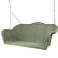 thumbnail image 3 of Northlight Hand Woven Resin Wicker Porch Swing with Chain - Green, 3 of 7