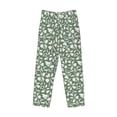 thumbnail image 6 of Uemuo Flowers With Leaves Pattern Men's Wide Leg Palazzo Lounge Pants with Pockets Light Weight Loose Comfy Casual Pajama Pants-Medium, 6 of 9