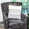 thumbnail image 2 of Parkland Collection Evo 20x20" Solid Cotton Fabric Throw Pillow in Gray/Beige, 2 of 8