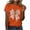 Orange, variant on Women's Valentine's T-Shirt Short Sleeve Bow Print Crewneck Top for Romantic Red-7 2XL