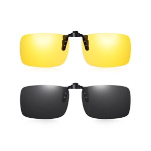 Tinhao Day & Night Clip-On Sunglasses, 2-Pair Set