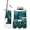 Color 2, variant on Bathroom Accessory Set 6 Piece Shimmering Peacock Stained Glass Window Oceanic Patterns Trash can, Toothbrush Holder, Toothbrush Cup, Soap Dispenser, Soap Dish, Toilet Brush Holder