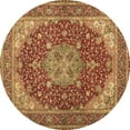 thumbnail image 1 of Ahgly Company Indoor Round Medallion Brown Traditional Area Rugs, 8' Round, 1 of 4