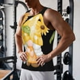 thumbnail image 5 of Logiee Sunflower Gnomes 3 Print Men's Workout Tank Top,Quick Dry Workout Tank Top,Gym Muscle Tee,Fitness Bodybuilding Sleeveless T Shirt-X-Large, 5 of 7