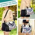 thumbnail image 5 of Ckdifva Whale and Flowers Cooler Bag Cooler Cooling Tote Lunch Bag Lunch Box Front Pocket with Shoulder Strap, 5 of 6