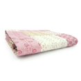 thumbnail image 4 of HomeRoots 516585 0.2 x 50 x 70 in. Pink Knitted Cotton Patchwork Throw Blanket, 4 of 5