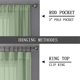 thumbnail image 5 of Cortinas transparentes Tollpiz de lino texturizado, 140 x 160 cm, color verde salvia, 5 of 7
