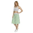 thumbnail image 3 of Women's Blue and Green Green Foliage Berry A-line Printed Skirt Casual Wear, S, Navy Blue and Fern Green, by Ambesonne, 3 of 6