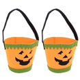 thumbnail image 2 of 2 bolsas de fieltro para dulces de Halloween, bolsas de regalo para trucos o golosinas, bolsas con asas, recuerdos de fiesta, color amarillo, 2 of 5