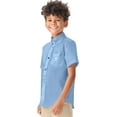 thumbnail image 3 of Classroom School Uniforms Adult Short Sleeve Oxford Shirt 57664, 3XL, Light Blue, 3 of 7