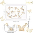 thumbnail image 2 of 10Pcs Cubic Zirconia Double Butterfly Charms 14K Gold Plated Brass Micro Pave CZ Rhinestone Pendants Hanging Dangle End Charms with Loop for Jewelry Making, 2 of 6
