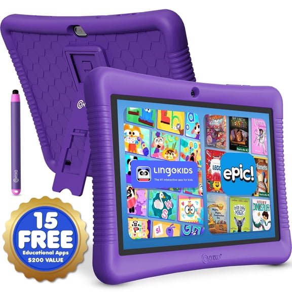 Contixo K102 Kids Tablets, Educational Tablets for Kids with eBooks, Tablet Case, and Kickstand, 10”, Purple