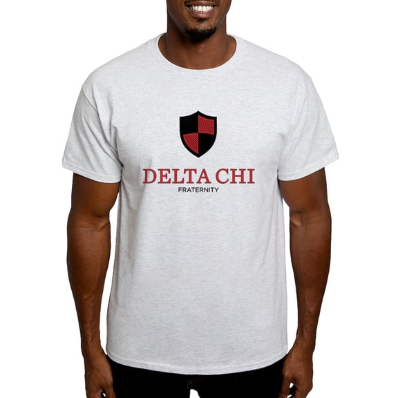 CafePress - Delta Chi Vertical Black And Red Logo T Shirt - Men's Classic Graphic T-Shirt